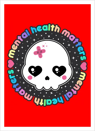 Mental Health Matters Skull