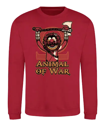 Animal of War Game - Retro, Retro Vintage, Vintage, Barbarian, Greek Mythology, Greek, Norse, Puppets, Puppet, Tv Show, Video Games, Video Game, Game, Classic - Sweatshirt