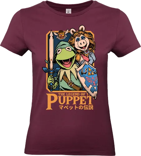 Legend of the Puppet - Puppets, Puppet, Tv Show, Video Games, Video Game, Game, Classic, Retro, Retro Vintage, Vintage, frog, pig, Bear, princess, warrior, fairy. - Standard T-Shirt (Women)