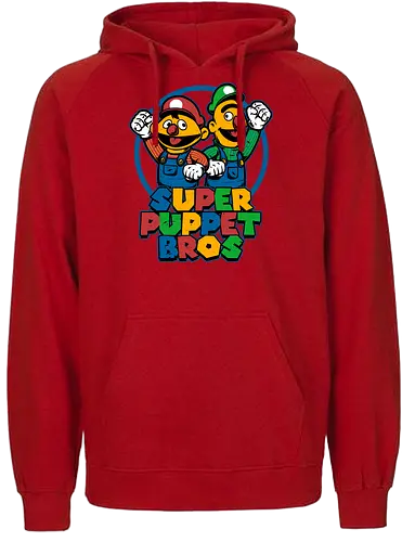 Puppet Bros Game - Puppets, Puppet, Tv Show, Video Games, Video Game, Game, Classic, Retro, Retro Vintage, Vintage, brother, brothers - Fairtrade Hoodie