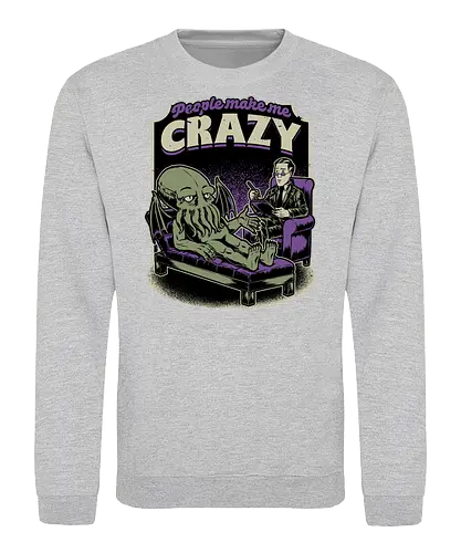 Lovecraft Cthulhu Therapy - Lovecraft, Cthulhu, Therapy, cosmic horror, horror, H.P. Lovecraft, books, Great Old Ones, shrink, psychologists, psychiatrists, ancient gods, funny, fun, bookworm, Cthulhu, people, crazy - Sweatshirt