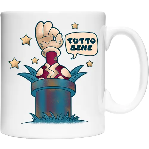 Tutto Bene - Retro Gamer Parody - gaming, 80s, carnivorous plant, funny, gamer, geek, hero, italian, its all good, meme, nostalgia, parody, retro, sarcasm, vintage