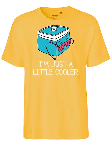 I'm Just a Little Cooler - cooler, cartoon, sunglasses, humor, pun, typography, fun, playful, caption, character - Fairtrade T-Shirt