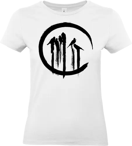 Japanese Crows - crows, crow, birds, japan, japanese, asia, sumi e, painted - Standard T-Shirt (Women)