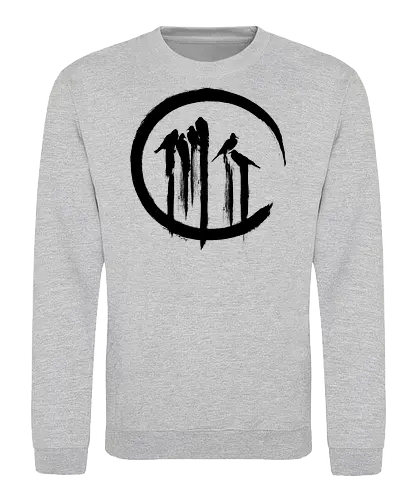 Japanese Crows - crows, crow, birds, japan, japanese, asia, sumi e, painted - Sweatshirt