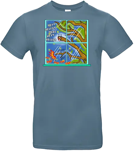 Annoying Branch (Nerviger Zweig) - kawaii, süß, lustig, Baum, Zweig, Natur, Cartoon, Pastell, Fenster, Klopfen, witzig, niedlich, verspielt, Wald, Herbst, Pflanzen, sanft, gemütlich, humorvoll, minimalistisch, classic - Standard T-Shirt