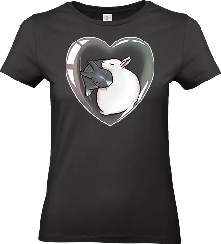 Cuddle Bunnies - kaninchen, süß, seifenblase, herz, zwergkaninchen, bunny - Standard T-Shirt (Women)