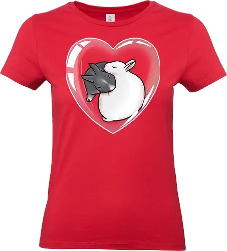 Cuddle Bunnies - kaninchen, süß, seifenblase, herz, zwergkaninchen, bunny - Standard T-Shirt (Women)