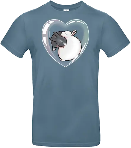 Cuddle Bunnies - kaninchen, süß, seifenblase, herz, zwergkaninchen, bunny - Standard T-Shirt