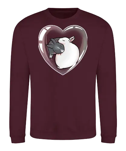 Cuddle Bunnies - kaninchen, süß, seifenblase, herz, zwergkaninchen, bunny - Sweatshirt