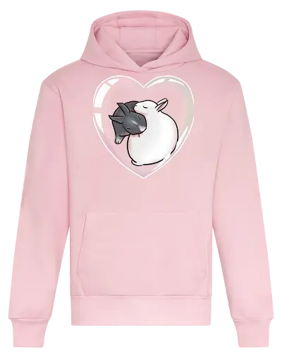 Cuddle Bunnies - kaninchen, süß, seifenblase, herz, zwergkaninchen, bunny - Heavyweight Hoodie