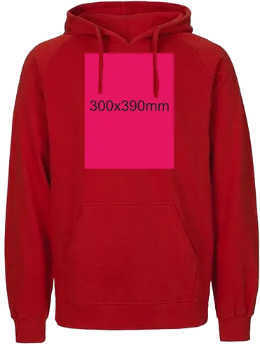 Kacheltest - Rückendruck - Fairtrade Hoodie