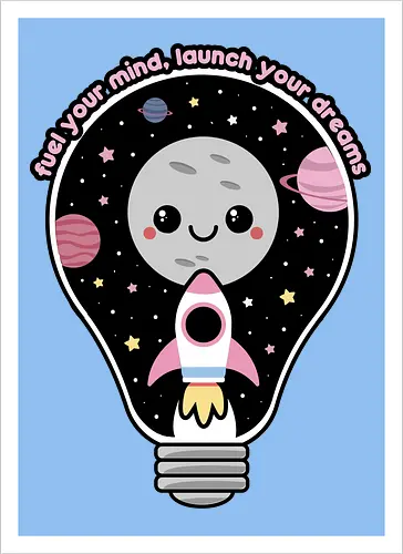 Kawaii Space Lightbulb