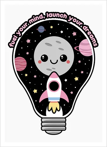 Kawaii Space Lightbulb