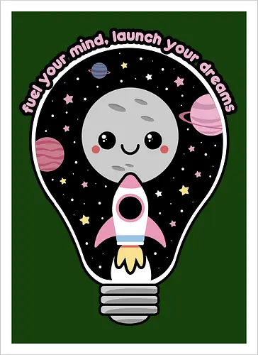 Kawaii Space Lightbulb
