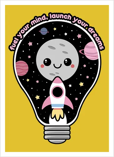 Kawaii Space Lightbulb