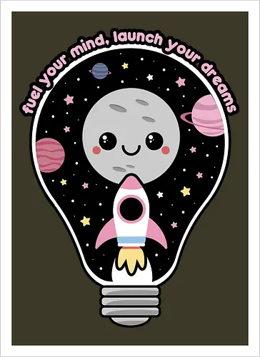 Kawaii Space Lightbulb