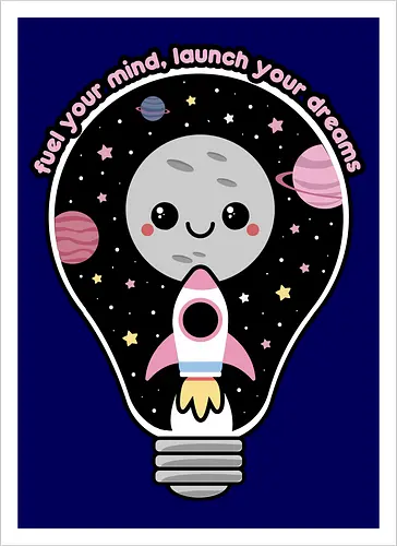 Kawaii Space Lightbulb