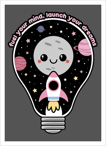 Kawaii Space Lightbulb