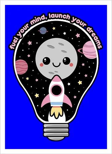 Kawaii Space Lightbulb