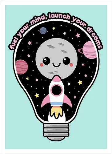 Kawaii Space Lightbulb