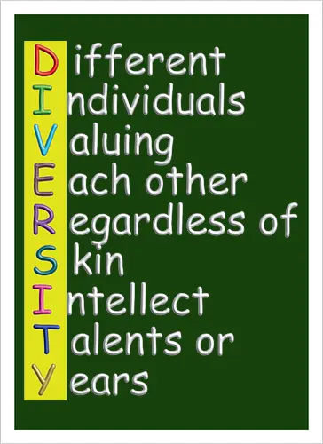 Diversity weiße Schrift