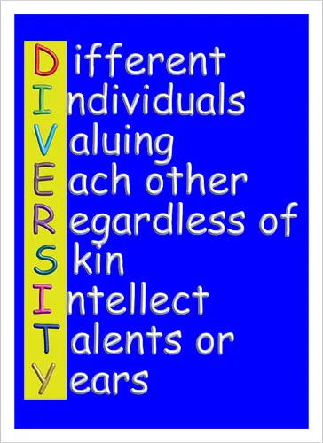 Diversity weiße Schrift