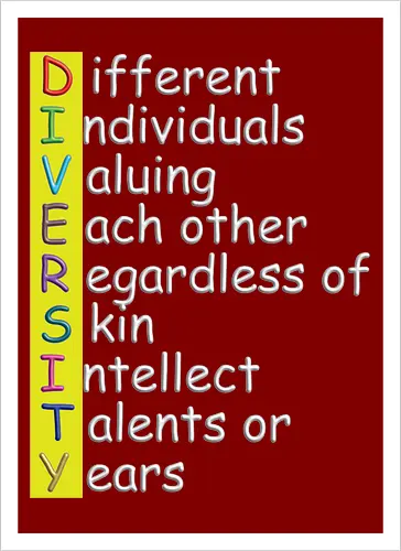 Diversity weiße Schrift