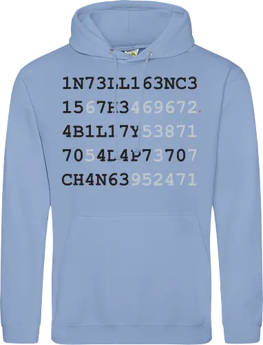 intelligence schwarze Schrift