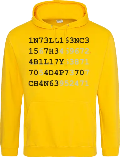 intelligence schwarze Schrift