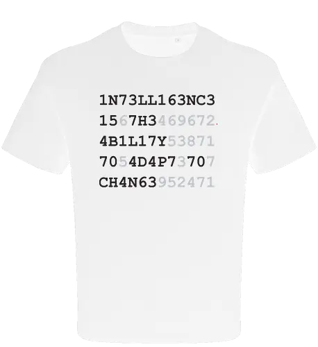 intelligence schwarze Schrift