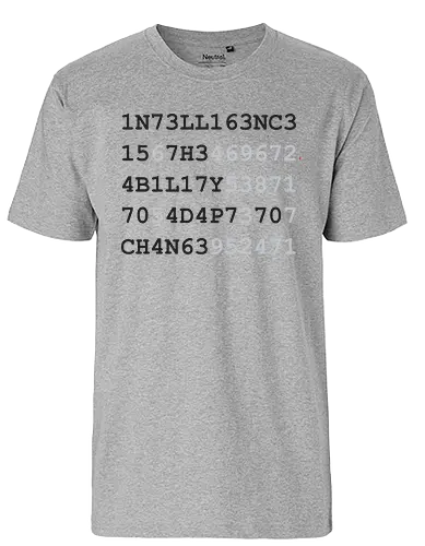 intelligence schwarze Schrift - Statemen, Geschenk, Lustig, witzig, provokant, Lehrer, Erzieher, Erzieherin, Arbeitskollege, Kollegin, Kollege, Geburtstag, intelligence, schlau, Nerd, Student, IT, Gehirn - Fairtrade T-Shirt