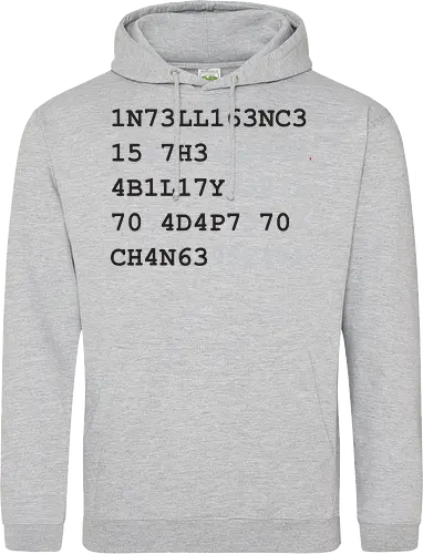 intelligence schwarze Schrift