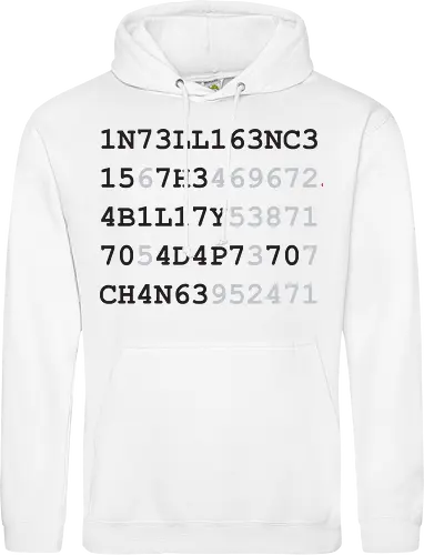 intelligence schwarze Schrift