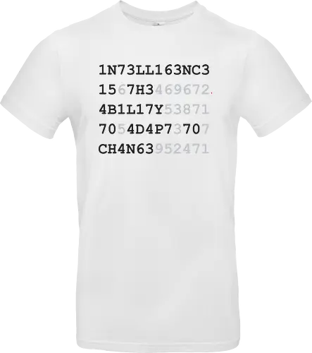 intelligence schwarze Schrift