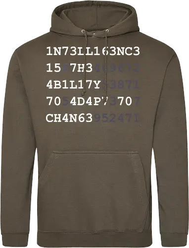 Intelligence weiße Schrift