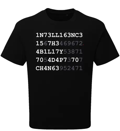 Intelligence weiße Schrift