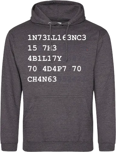 Intelligence weiße Schrift