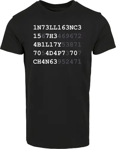 Intelligence weiße Schrift