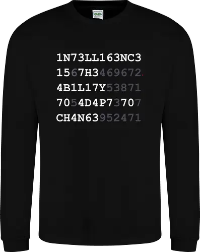 Intelligence weiße Schrift