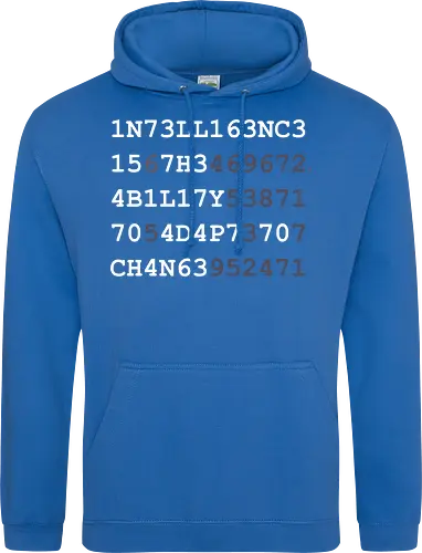 Intelligence weiße Schrift