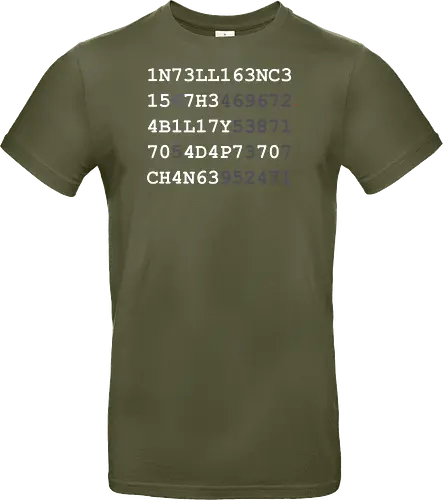 Intelligence weiße Schrift