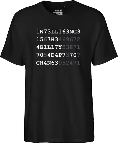 Intelligence weiße Schrift