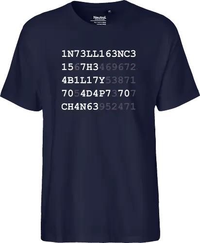 Intelligence weiße Schrift