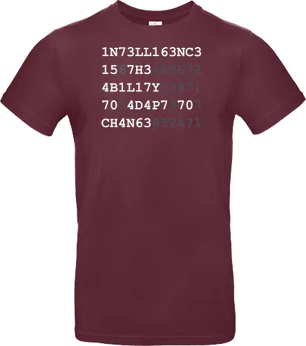 Intelligence weiße Schrift
