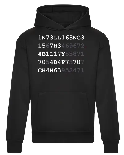 Intelligence weiße Schrift