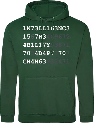 Intelligence weiße Schrift