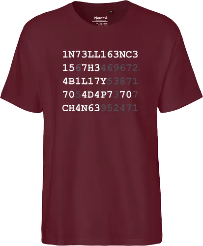 Intelligence weiße Schrift