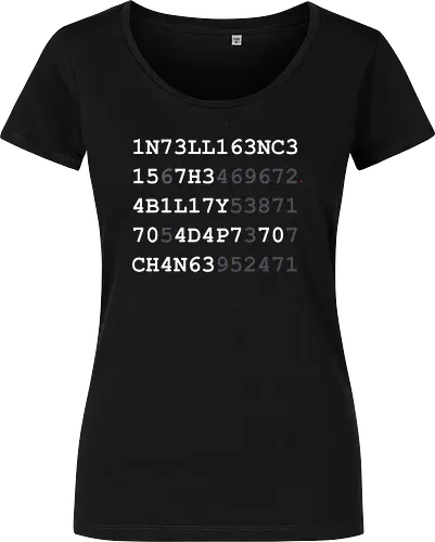 Intelligence weiße Schrift