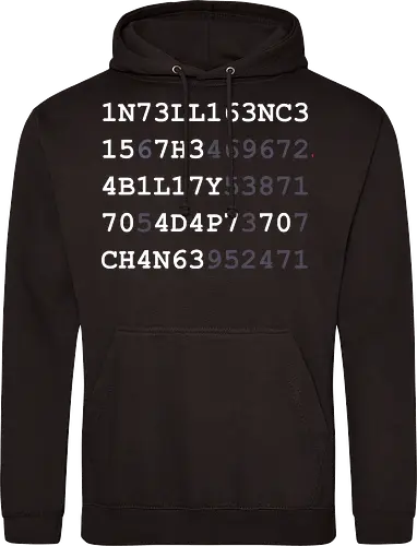 Intelligence weiße Schrift